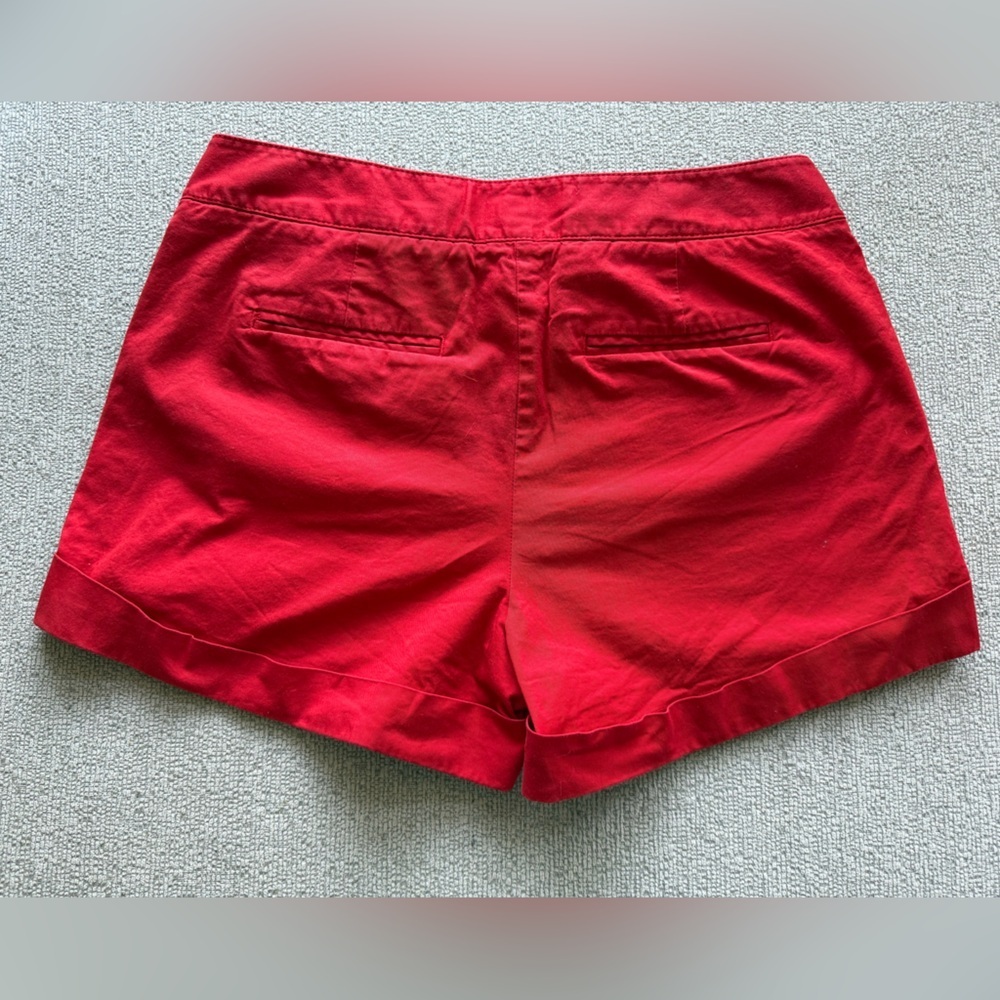 Michael Kors Red Summer Shorts with Brown Belt - Picture 6 of 7